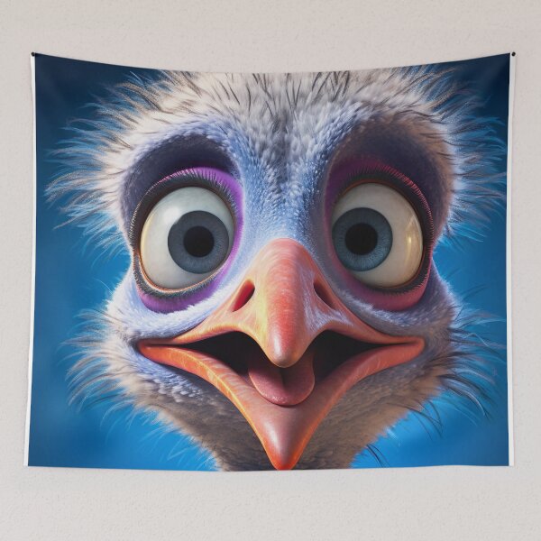 Item preview, Desert Dash - Endearing Cartoon Ostrich Illustration designed and sold by DoPrint.