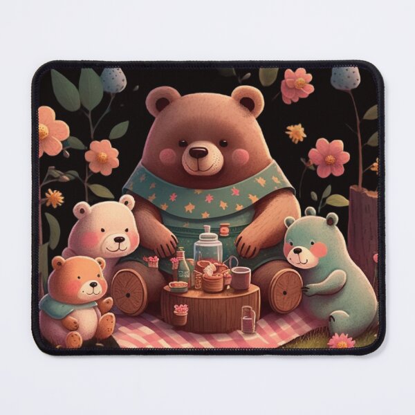 Item preview, Family of cute bear having a picnic designed and sold by iDezine GD.