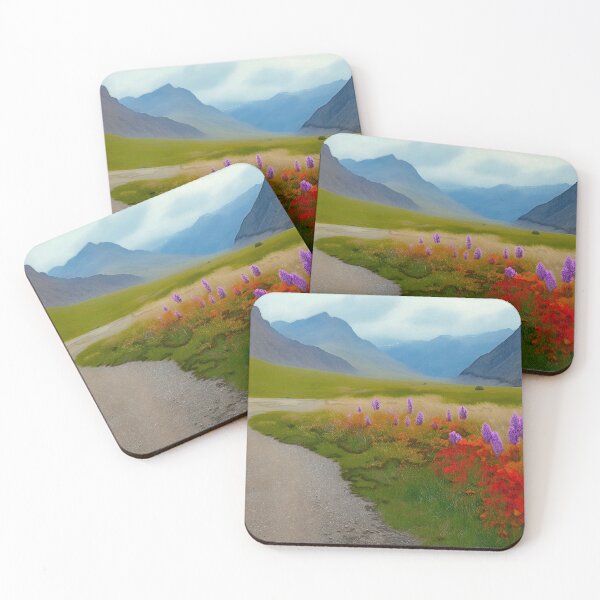 Item preview, landscape of beautiful nature mountain open sky painting  designed and sold by KARTICK DUTTA.