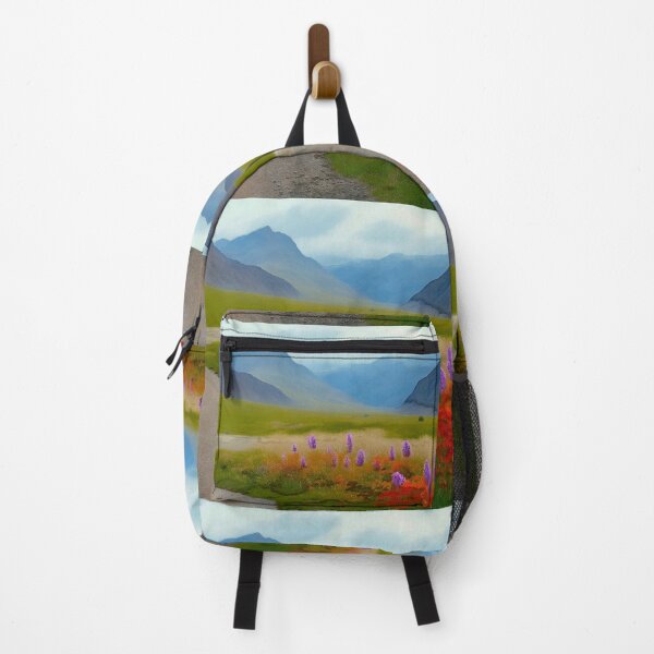 Item preview, landscape of beautiful nature mountain open sky painting  designed and sold by KARTICK DUTTA.