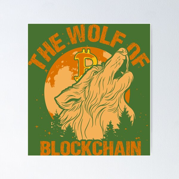 Item preview, The Wolf of Blockchain designed and sold by CustomHive.