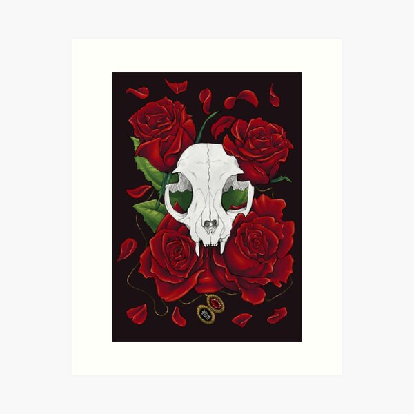 Skull & Roses Art Print