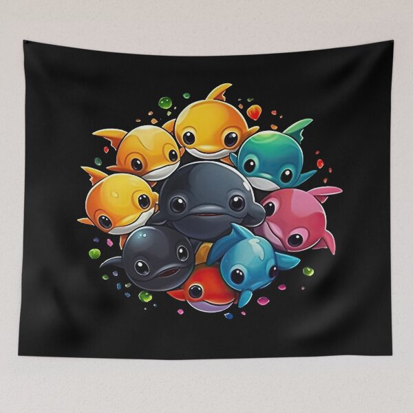 Item preview, Sweet baby dolphins - Discover our colorful and friendly dolphin products! designed and sold by Pixelboys.