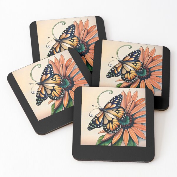 Item preview, Cone Flowers and Monarchs designed and sold by Mohamedprf.