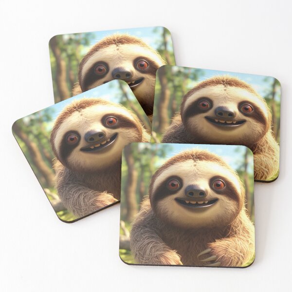 Item preview, Chilled Charm - Delightful Cartoon Sloth Illustration designed and sold by DoPrint.