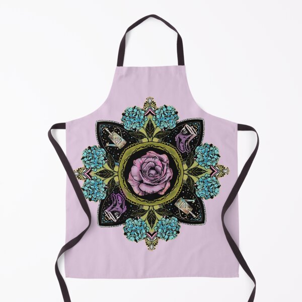 Item preview, mandaala for gardener with rose and hydrangeas designed and sold by Hennagirl.