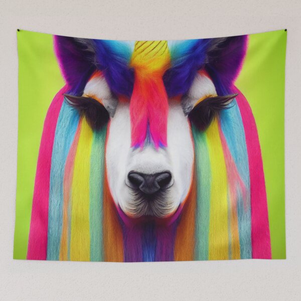 Item preview, The colorful unicorn Karma Lama Ru - For freedom and diversity designed and sold by Pixelboys.