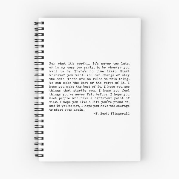 Item preview, F. Scott Fitzgerald - For what it’s worth... designed and sold by Clas6.