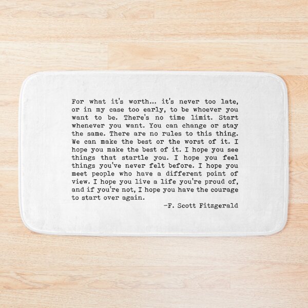 Item preview, F. Scott Fitzgerald - For what it’s worth... designed and sold by Clas6.