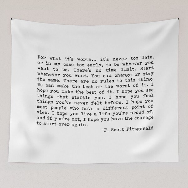 Item preview, F. Scott Fitzgerald - For what it’s worth... designed and sold by Clas6.