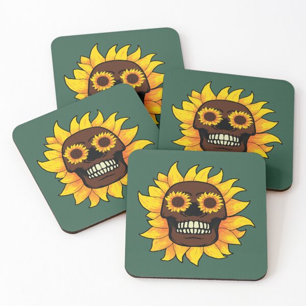 Item preview, Sunflower plant on a skull head  designed and sold by Donutlovers.
