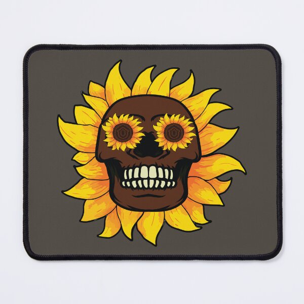 Item preview, Sunflower plant on a skull head designed and sold by Donutlovers.