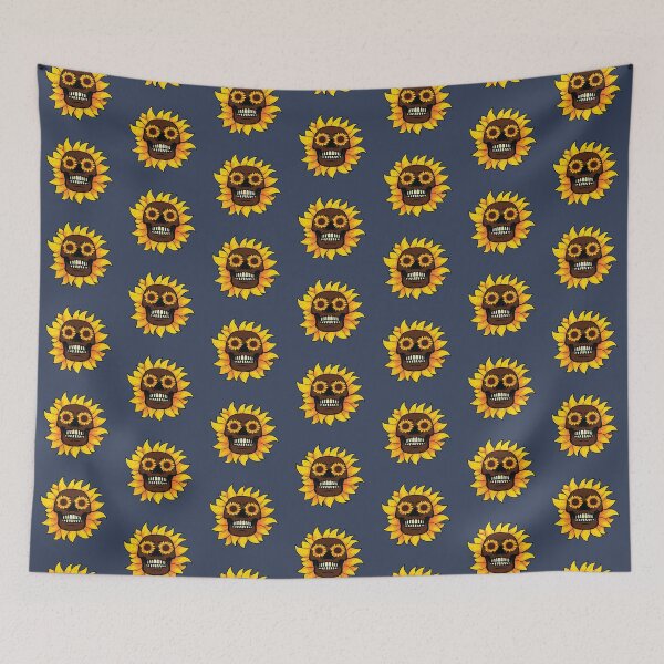 Item preview, Sunflower plant on a skull head  designed and sold by Donutlovers.