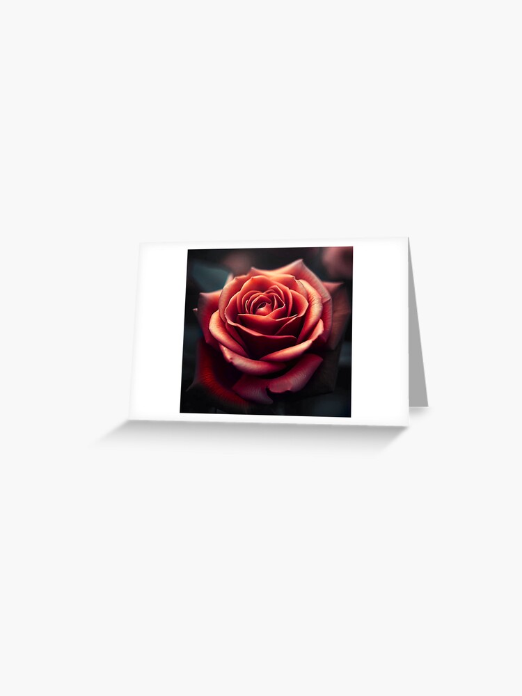 Thumbnail 1 of 2, Greeting Card, Red Rose designed and sold by cokemann.