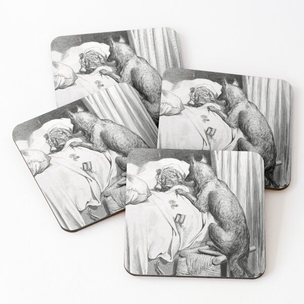 Item preview, The Wolf and Reds Grandmother - Gustave Dore designed and sold by forgottenbeauty.
