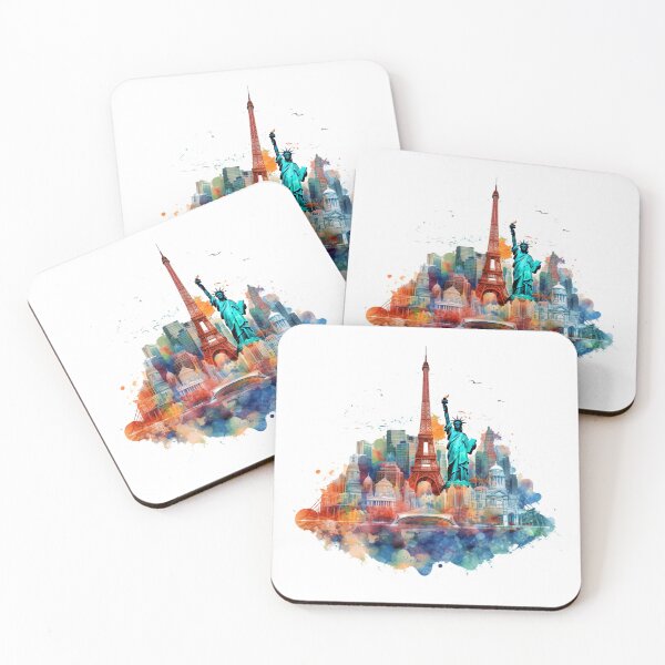 Item preview, colorful abstract fantasy collage of known buildings designed and sold by Picture-Art.