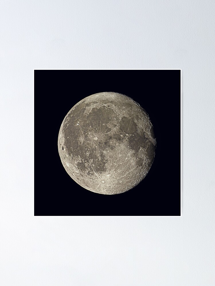 Waning gibbous Moon (R340/0660) | Poster