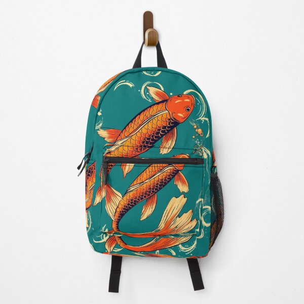 Item preview, An image of two koi fish, in the style of illustrations in the Victorian style Japanese lithograph. designed and sold by Kiyomi Mizushima.