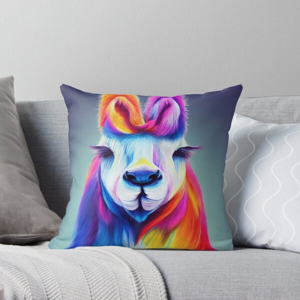 Item preview, The colorful Karma Lama unicorn Edna - A magical representative of freedom designed and sold by Pixelboys.