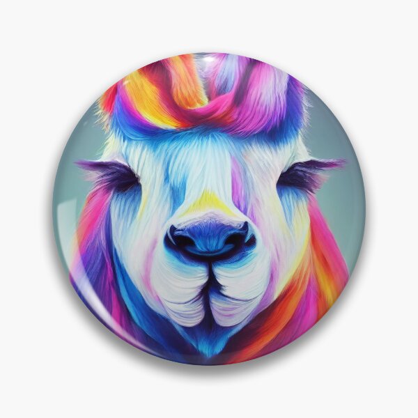 Item preview, The colorful Karma Lama unicorn Edna - A magical representative of freedom designed and sold by Pixelboys.