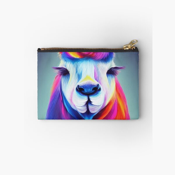 Item preview, The colorful Karma Lama unicorn Edna - A magical representative of freedom designed and sold by Pixelboys.
