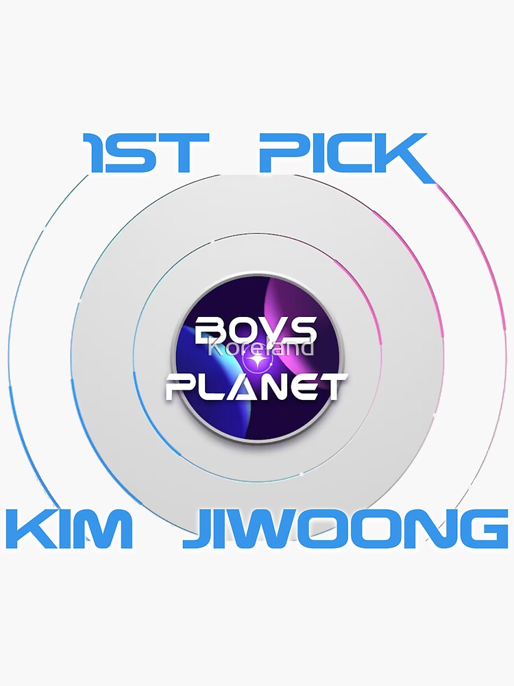 "Copy of Boys Kim Jiwoong 1st pick" Sticker for Sale by