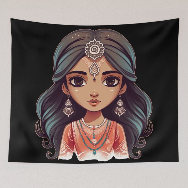 Item preview, Cute KawaiiMadness Kawaii Indian Girl designed and sold by KawaiiMadness7.