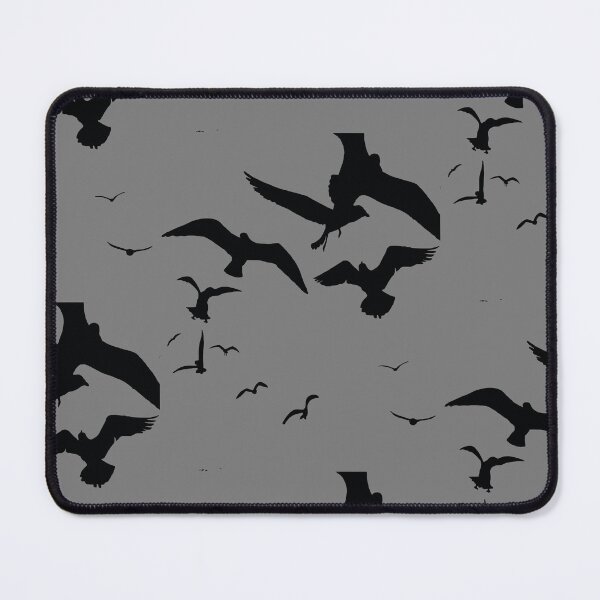 Item preview, Seagull Bird Flock Scavenging Black Silhouette designed and sold by taiche.