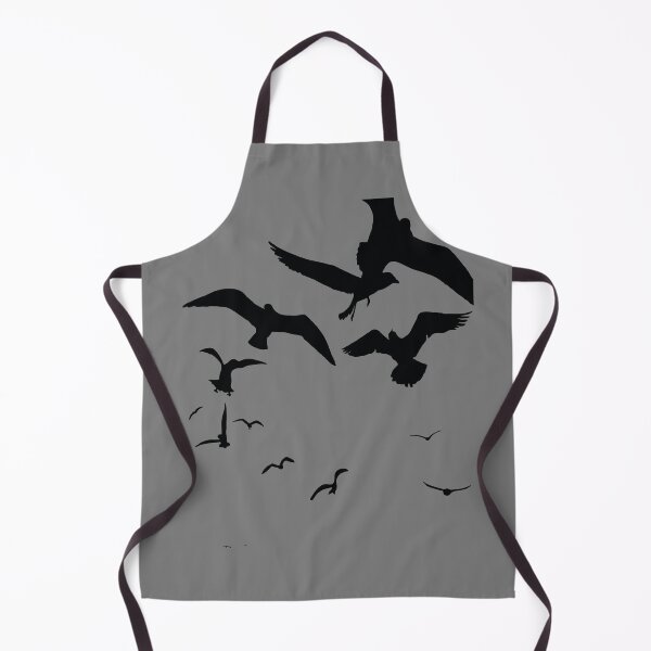Item preview, Seagull Bird Flock Scavenging Black Silhouette designed and sold by taiche.
