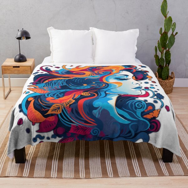 Item preview, colorful abstract fantasy female head designed and sold by Picture-Art.