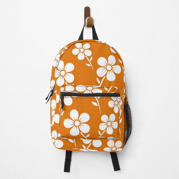 Item preview, Orange design with white flowers designed and sold by MPDesign84.