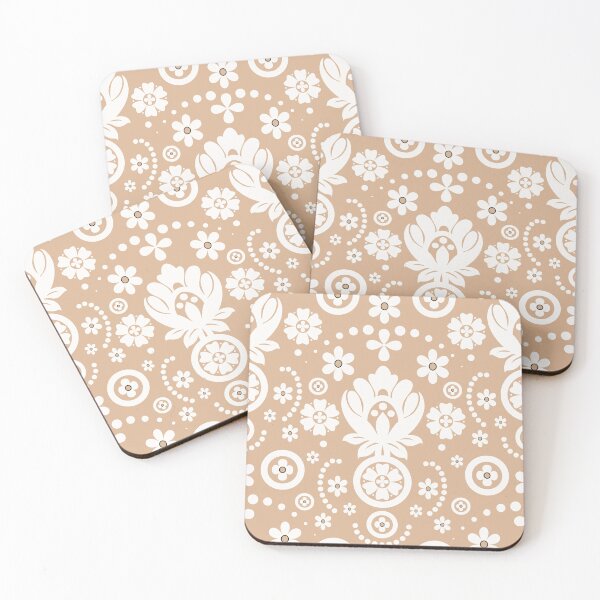Item preview, Floral Eyelet Lace Pattern - Warm Beige designed and sold by SilverPegasus.