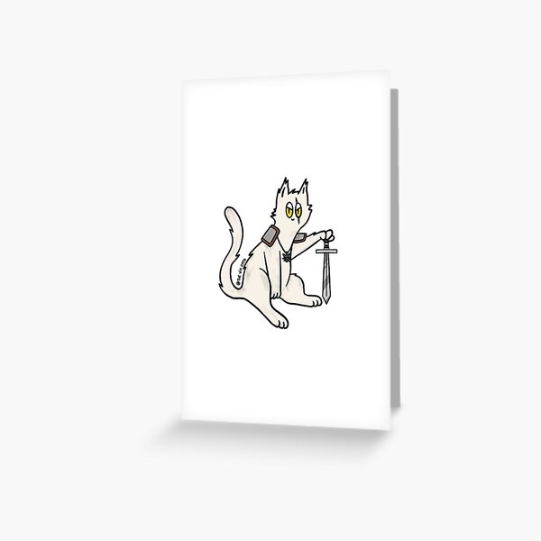 Cat Geralt Greeting Card