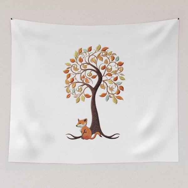 Item preview, abstract tree with fox 0001 designed and sold by Picture-Art.