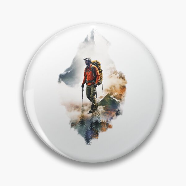 Artikelvorschau, a collage of a mountaineer entworfen und verkauft von Picture-Art.
