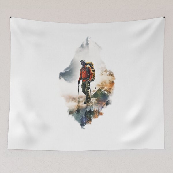 Item preview, a collage of a mountaineer designed and sold by Picture-Art.