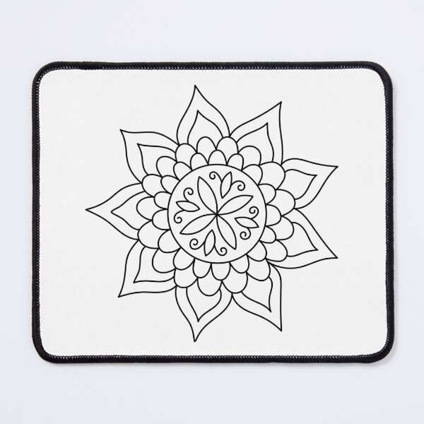 Item preview, Monochrome Bloom - Mandala Flower designed and sold by Anna Grunduls.