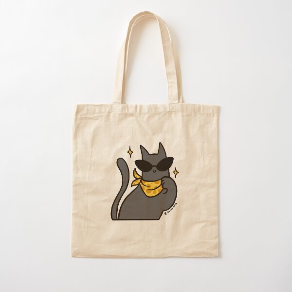 Cat Eye Glasses on Cat Cotton Tote Bag