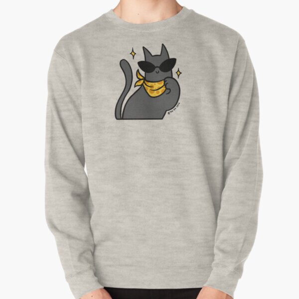 Cat Eye Glasses on Cat Pullover Sweatshirt