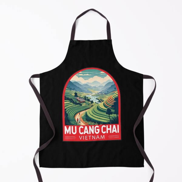 Item preview, Mu Cang Chai Vietnam Travel Retro Emblem designed and sold by KrisSidDesigns.