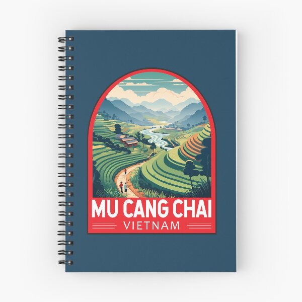 Item preview, Mu Cang Chai Vietnam Travel Retro Emblem designed and sold by KrisSidDesigns.