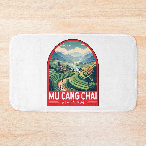 Item preview, Mu Cang Chai Vietnam Travel Retro Emblem designed and sold by KrisSidDesigns.