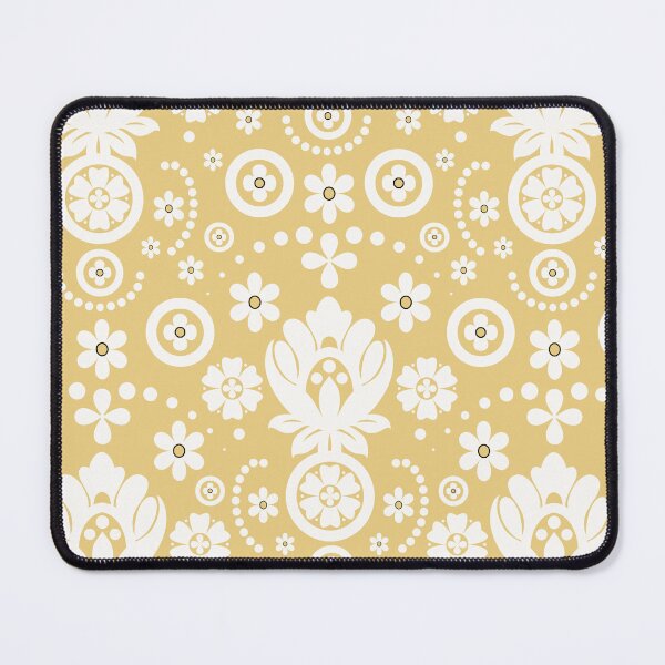 Item preview, Floral Eyelet Lace Pattern - Vintage Yellow designed and sold by SilverPegasus.