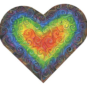 Artwork thumbnail, Rainbow Swirl Heart by Gwenn Seemel