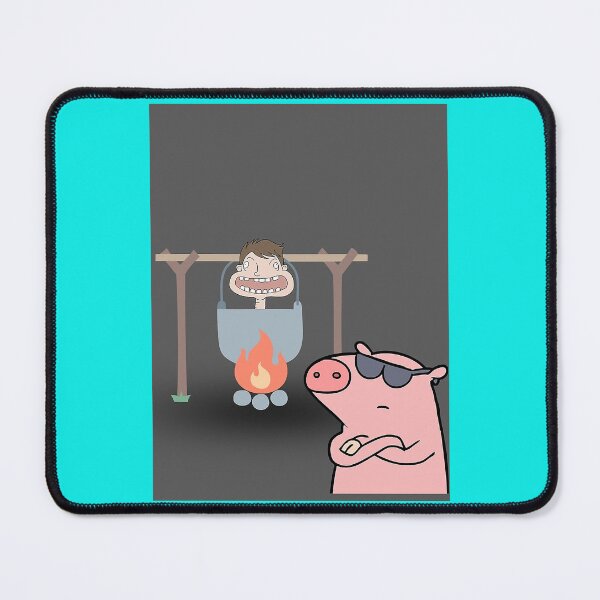 Item preview, Badass Pig Cooking a Human Graphic designed and sold by adamshauna.