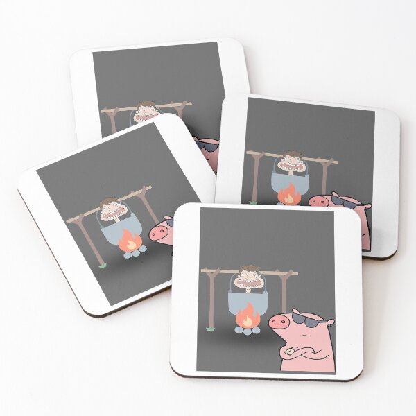 Item preview, Badass Pig Cooking a Human Graphic designed and sold by adamshauna.
