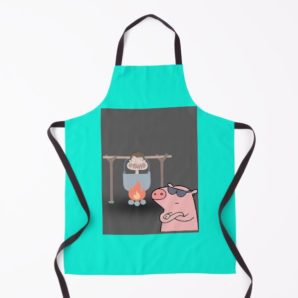 Item preview, Badass Pig Cooking a Human Graphic designed and sold by adamshauna.