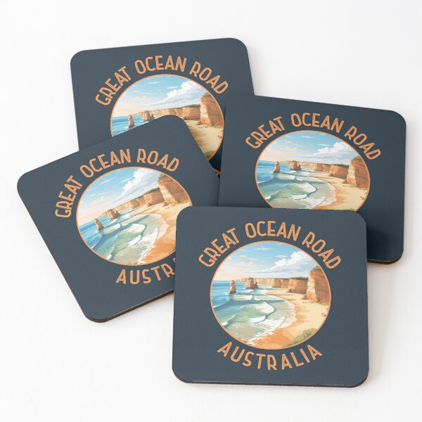 Item preview, Great Ocean Road Australia Distressed Circle designed and sold by KrisSidDesigns.