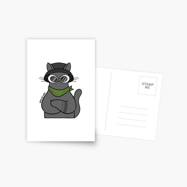 Mode de rue de chat Carte postale