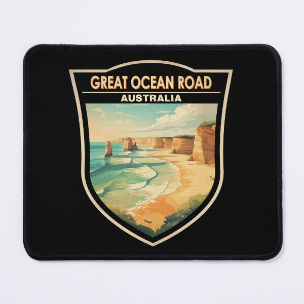 Item preview, Insignia de arte de viaje Great Ocean Road Australia designed and sold by KrisSidDesigns.